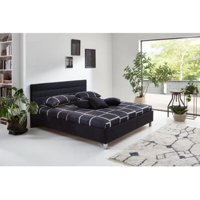 Westfalia SCHLAFKOMFORT Polsterbett - 170x210cm, Microvelours, Schwarz Westfalia SCHLAFKOMFORT Polsterbett - 170x210cm, Microvelours, Schwarz