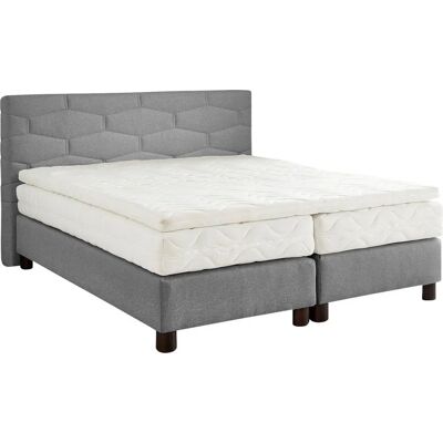 WESTFALIA SCHLAFKOMFORT Graues Boxspringbett - 195x210cm - Komplett mit Topper WESTFALIA SCHLAFKOMFORT Graues Boxspringbett - 195x210cm - Komplett mit Topper