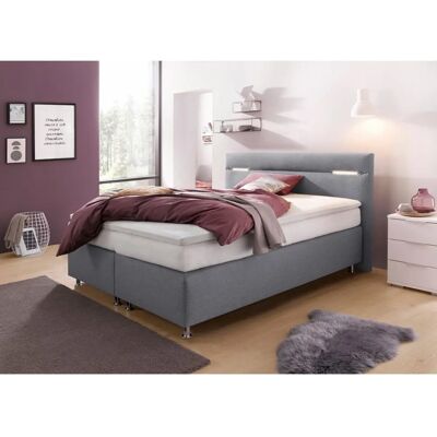 Westfalia Schlafkomfort Boxspringbett - Grau mit LED Westfalia Schlafkomfort Boxspringbett - Grau mit LED