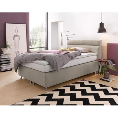 Deutsches Boxspringbett - 140x200cm - Beigetöne - Hoher Komfort Deutsches Boxspringbett - 140x200cm - Beigetöne - Hoher Komfort