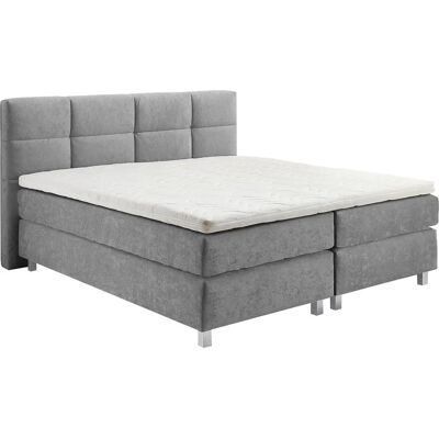 Westfalia Schlafkomfort Boxspringbett - 180x200cm, Microvelours, Grau Westfalia Schlafkomfort Boxspringbett - 180x200cm, Microvelours, Grau