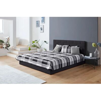 WESTFALIA SCHLAFKOMFORT Microvelours Bett - 180x200cm - Schwarz WESTFALIA SCHLAFKOMFORT Microvelours Bett - 180x200cm - Schwarz