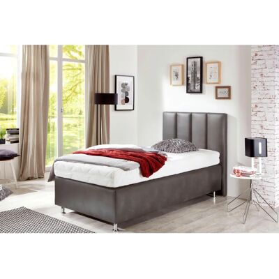 Westfalia Schlafkomfort Microvelours Boxspringbett - Boxspringbett, grau, 100x200 cm - Boxspringbett Westfalia Schlafkomfort Microvelours Boxspringbett - Boxspringbett, grau, 100x200 cm - Boxspringbett