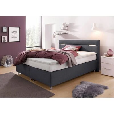 Westfalia Schlafkomfort Boxspringbett - Grau, 180x200cm, LED, H3 - Bett Westfalia Schlafkomfort Boxspringbett - Grau, 180x200cm, LED, H3 - Bett