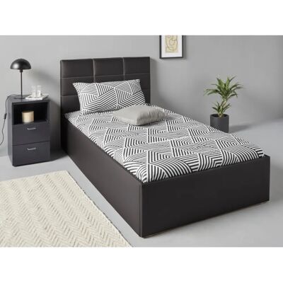Westfalia Schlafkomfort Polsterbett - Schwarz - Bett mit Stauraum - 100x200 cm Westfalia Schlafkomfort Polsterbett - Schwarz - Bett mit Stauraum - 100x200 cm