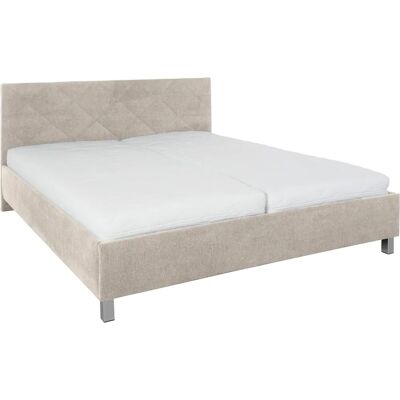 Westfalia Padua Beige Bett - Velours, 180x200cm, H3 Westfalia Padua Beige Bett - Velours, 180x200cm, H3