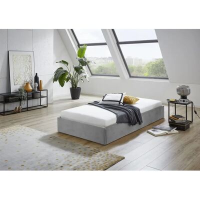 Westfalia Osaka Polsterbett - 120x200cm Velours, Grau Westfalia Osaka Polsterbett - 120x200cm Velours, Grau