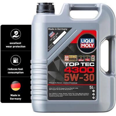 Liqui Moly Top Tec 4300 5W-30 Syntetický motorový olej - Motorový olej Liqui Moly Top Tec 4300 5W-30 Syntetický motorový olej - Motorový olej
