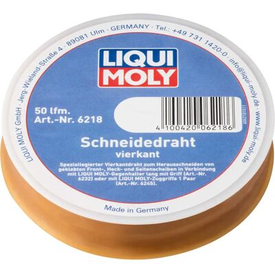 Liqui Moly 6218 Câble carré pour retirer pare-brise - 50 m - Publicité Liqui Moly 6218 Câble carré pour retirer pare-brise - 50 m - Publicité