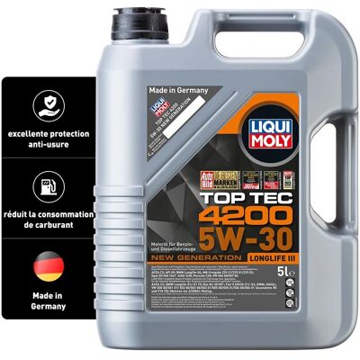 Liqui Moly Top Tec 4200 5W-30 Huile moteur - Huile moteur - Publicité Liqui Moly Top Tec 4200 5W-30 Huile moteur - Huile moteur - Publicité