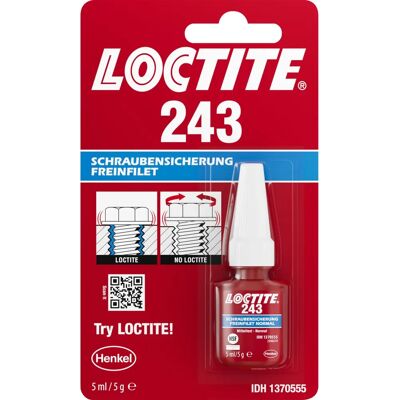 Loctite 243 Fixador de roscas de força média - 5ml Loctite 243 Fixador de roscas de força média - 5ml