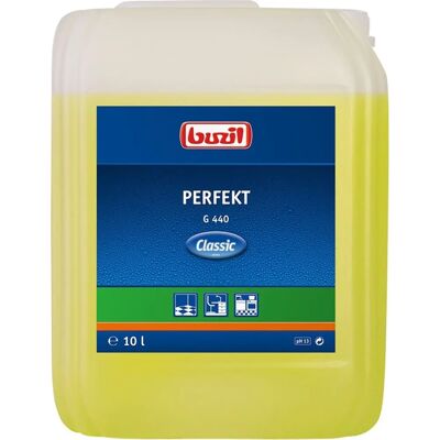BUZIL Perfect G 440 - Nettoyant alcalin puissant pour usage industriel - Publicité BUZIL Perfect G 440 - Nettoyant alcalin puissant pour usage industriel - Publicité