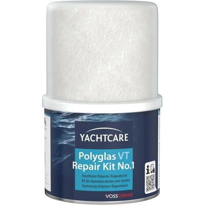 Kit de réparation marine YACHTCARE - Fibre de verre, 250g - Publicité Kit de réparation marine YACHTCARE - Fibre de verre, 250g - Publicité