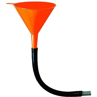 Embudo de polietileno naranja Pressol 150 mm con boquilla flexible de PVC Embudo de polietileno naranja Pressol 150 mm con boquilla flexible de PVC