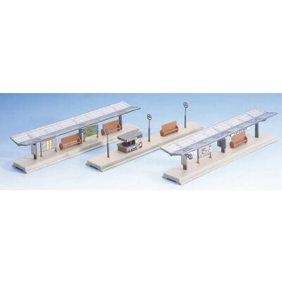 Faller 3 Plataformas - Edifícios para trens em escala N - F222119 Faller 3 Plataformas - Edifícios para trens em escala N - F222119