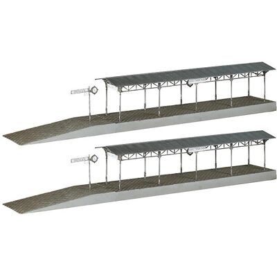 Faller 2 Covered Platforms - Model Train Station - F120204 Faller 2 Covered Platforms - Model Train Station - F120204