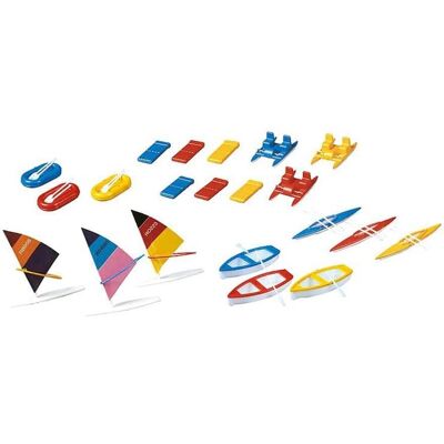 Faller Modellbahn Baukasten - Boote & Windsurf - 21 Teile Faller Modellbahn Baukasten - Boote & Windsurf - 21 Teile
