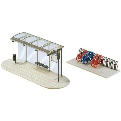 Faller 272543 N Bus Stops Model Railway Accessory Faller 272543 N Bus Stops Model Railway Accessory