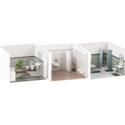 Set bagno Faller - Modello 180355 per scala H0 Set bagno Faller - Modello 180355 per scala H0