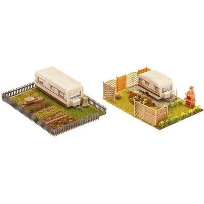 Faller 2 Allotments with caravan - Model trains: landscapes Faller 2 Allotments with caravan - Model trains: landscapes