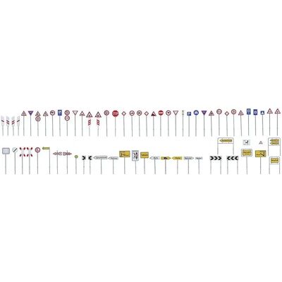 Accessoires train miniature Piko échelle H0 - Ensemble de panneaux de route Accessoires train miniature Piko échelle H0 - Ensemble de panneaux de route