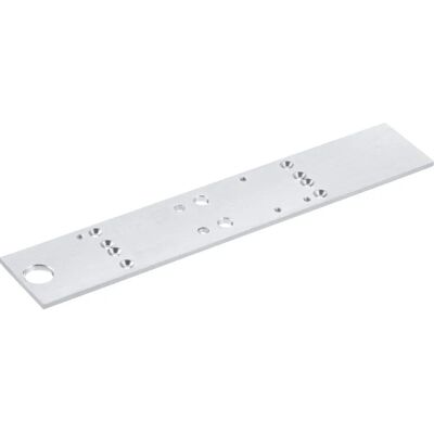 Placa de montaje Geze TS 5000/4000 - Plateada - Cerradura de puerta Placa de montaje Geze TS 5000/4000 - Plateada - Cerradura de puerta