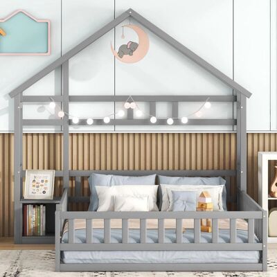 HAUSS SPOLE - Letto casa 140x200 - Forma de casa - Gris - Cama HAUSS SPOLE - Letto casa 140x200 - Forma de casa - Gris - Cama