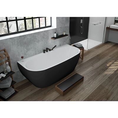 Hoesch Weiß-Schwarz iSensi Monolith Badewanne - Oval, 1700x750mm Hoesch Weiß-Schwarz iSensi Monolith Badewanne - Oval, 1700x750mm