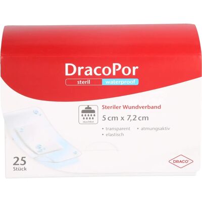 Dracco DracoPor Waterproof Wundverband 7,2 x 5 cm - Wundverband Dracco DracoPor Waterproof Wundverband 7,2 x 5 cm - Wundverband