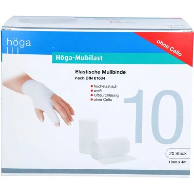 Mubilast Vysoce Elastický Gázový Obvaz - 10cm x 4m, 20 ks Mubilast Vysoce Elastický Gázový Obvaz - 10cm x 4m, 20 ks