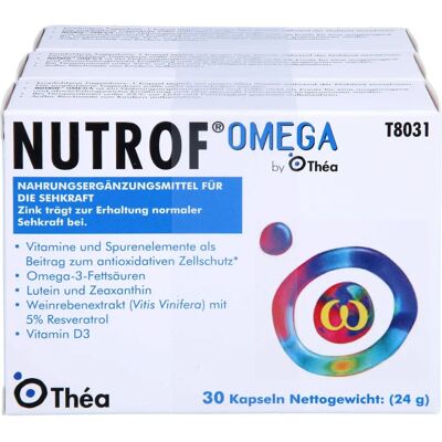 Théa - Nutrof Omega - Omega-3 - Lutein - Nahrungsergänzungsmittel Théa - Nutrof Omega - Omega-3 - Lutein - Nahrungsergänzungsmittel