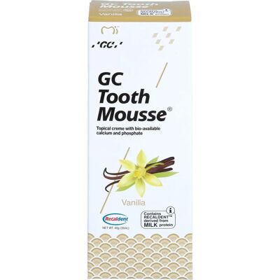 GC - GC Tooth Mousse Vanille - 40 g - Tube - Toothpaste GC - GC Tooth Mousse Vanille - 40 g - Tube - Toothpaste