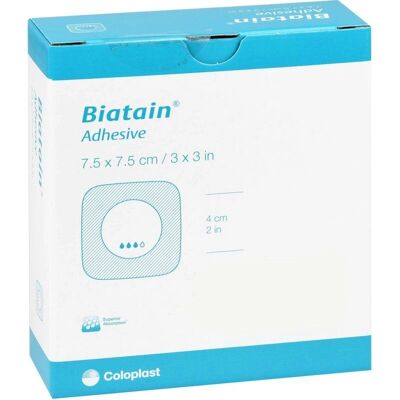 Coloplast - BIATAIN - 7,5x7,5 cm - selbstklebend - Bandage Coloplast - BIATAIN - 7,5x7,5 cm - selbstklebend - Bandage