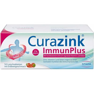 Stada Curazink ImmunPlus Erdbeergeschmack Lutschtabletten - Nahrungsergänzungsmittel Stada Curazink ImmunPlus Erdbeergeschmack Lutschtabletten - Nahrungsergänzungsmittel