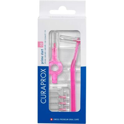 Curaprox CPS 08pin Prime Start Interdental Brush Kit - Pink Curaprox CPS 08pin Prime Start Interdental Brush Kit - Pink