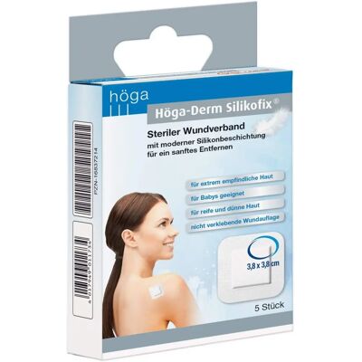 Höga-Derm Silikofix 3,8cm x 3,8cm Sterile Wundauflage - Medizinische Verbände Höga-Derm Silikofix 3,8cm x 3,8cm Sterile Wundauflage - Medizinische Verbände