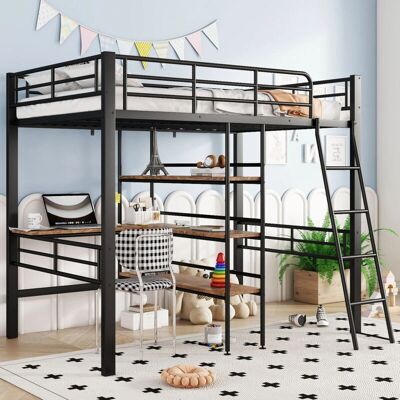 OKWISH - Letto a soppalco 90x200 - ferro - loft bed OKWISH - Letto a soppalco 90x200 - ferro - loft bed