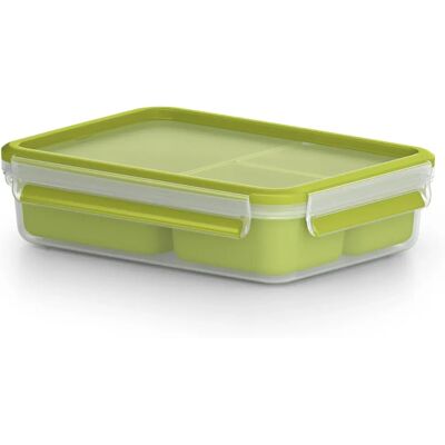 Tefal K31004 Lunch Box - A prova di perdite, 3 scomparti, 1.2L Tefal K31004 Lunch Box - A prova di perdite, 3 scomparti, 1.2L