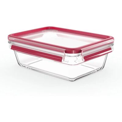 Tefal MasterSeal N10410 Rechteckiger Aufbewahrungsbehälter - 1,3L Rot Tefal MasterSeal N10410 Rechteckiger Aufbewahrungsbehälter - 1,3L Rot