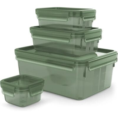 Tefal MasterSeal Eco N11706 Récipients de stockage - Vert - 4 pcs - Publicité Tefal MasterSeal Eco N11706 Récipients de stockage - Vert - 4 pcs - Publicité
