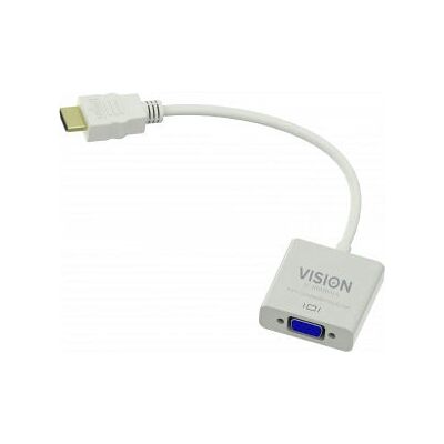 Adattatore VGA a HDMI Vision TC-HDMIVGA - Bianco Adattatore VGA a HDMI Vision TC-HDMIVGA - Bianco