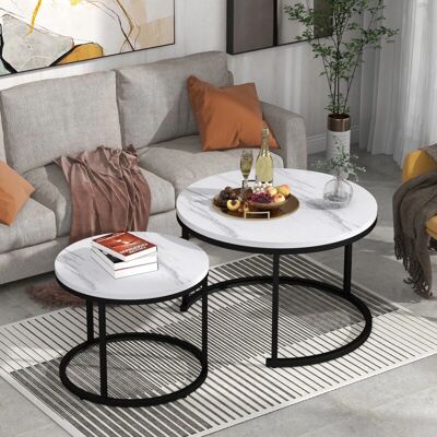 MODFU - Tavolini bassi incastro - 50x71 cm - 46x44 cm - Mesas de café MODFU - Tavolini bassi incastro - 50x71 cm - 46x44 cm - Mesas de café