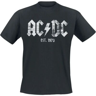 AC/DC Est, 1973 - Kurzarm T-Shirt - Schwarz - Herren AC/DC Est, 1973 - Kurzarm T-Shirt - Schwarz - Herren