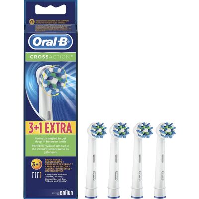 Oral-B CrossAction Toothbrush Head - 4 pcs Oral-B CrossAction Toothbrush Head - 4 pcs