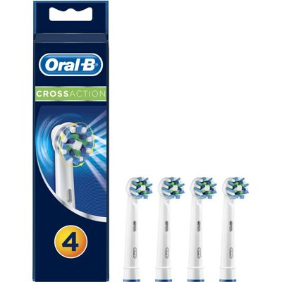 Tête de Brosse Électrique Oral-B EB50-4 Cross-Action - 4 pièces - Publicité Tête de Brosse Électrique Oral-B EB50-4 Cross-Action - 4 pièces - Publicité