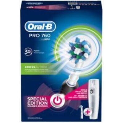Brosse à dents électrique Oral-B PRO 760 - Cross Action, Noir, Adulte Brosse à dents électrique Oral-B PRO 760 - Cross Action, Noir, Adulte