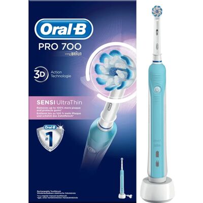 Brosse à dents électrique Oral-B PRO 700 Sensi Ultrathin - Brosse à dents - Publicité Brosse à dents électrique Oral-B PRO 700 Sensi Ultrathin - Brosse à dents - Publicité