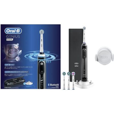 Szczoteczka elektryczna Oral-B Genius 10100S - Dorośli, Czarny, Wielorakie Tryby Szczoteczka elektryczna Oral-B Genius 10100S - Dorośli, Czarny, Wielorakie Tryby