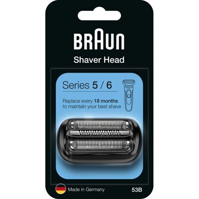 Braun Shaver Head - Series 5/6 Replacement, Black Braun Shaver Head - Series 5/6 Replacement, Black