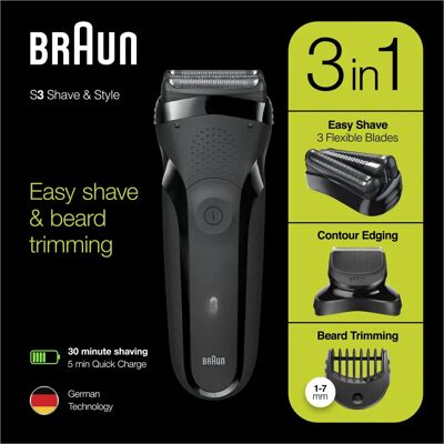 Braun Rasage & Style 300BT - Publicité Braun Rasage & Style 300BT - Publicité